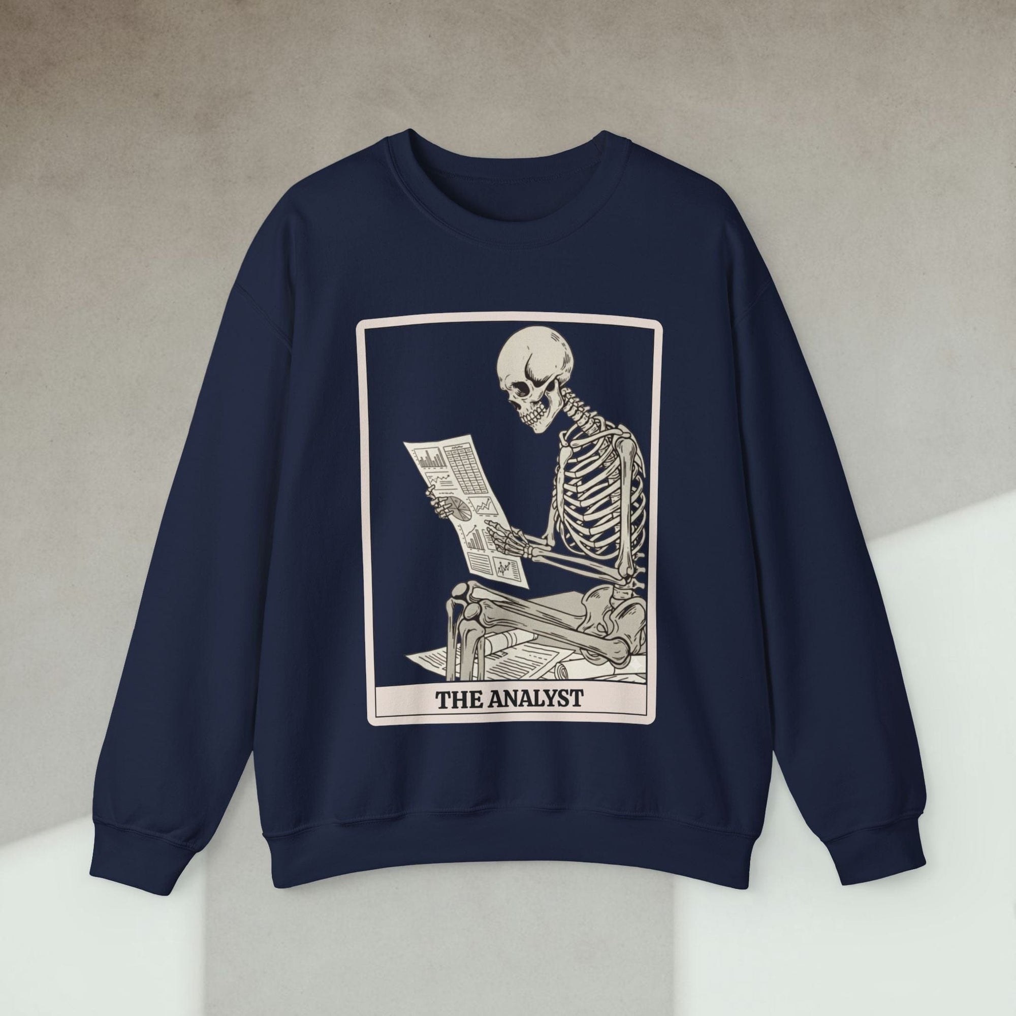 working skeleton analyst sweatshirt