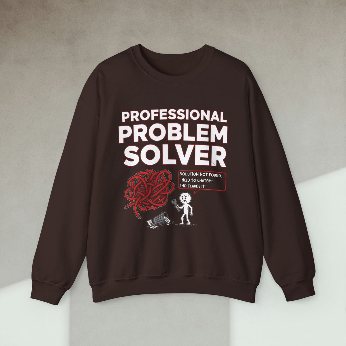 Code Culture professional problem solver sweatshirt funny programmer Sweatshirt in S — Code Culture developer clothing