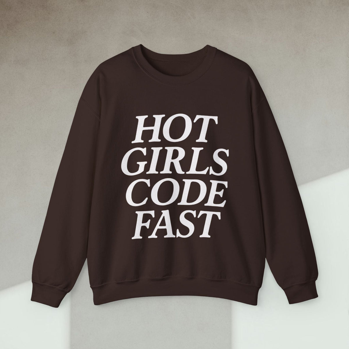 Code Culture hot girls code fast sweatshirt funny programmer Sweatshirt in S — Code Culture developer clothing