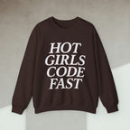 Code Culture hot girls code fast sweatshirt funny programmer Sweatshirt in S — Code Culture developer clothing