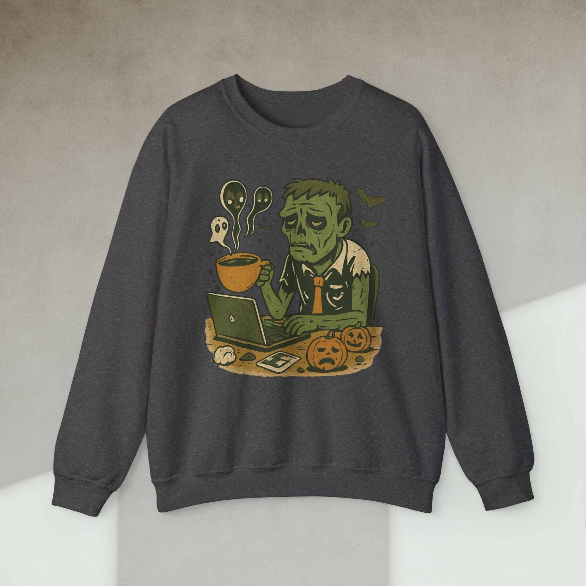 tired developer zombie sweatshirt