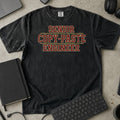 Senior Copy-Paste Engineer Shirt in Black, Comfort Colors 1717 tee flat lay