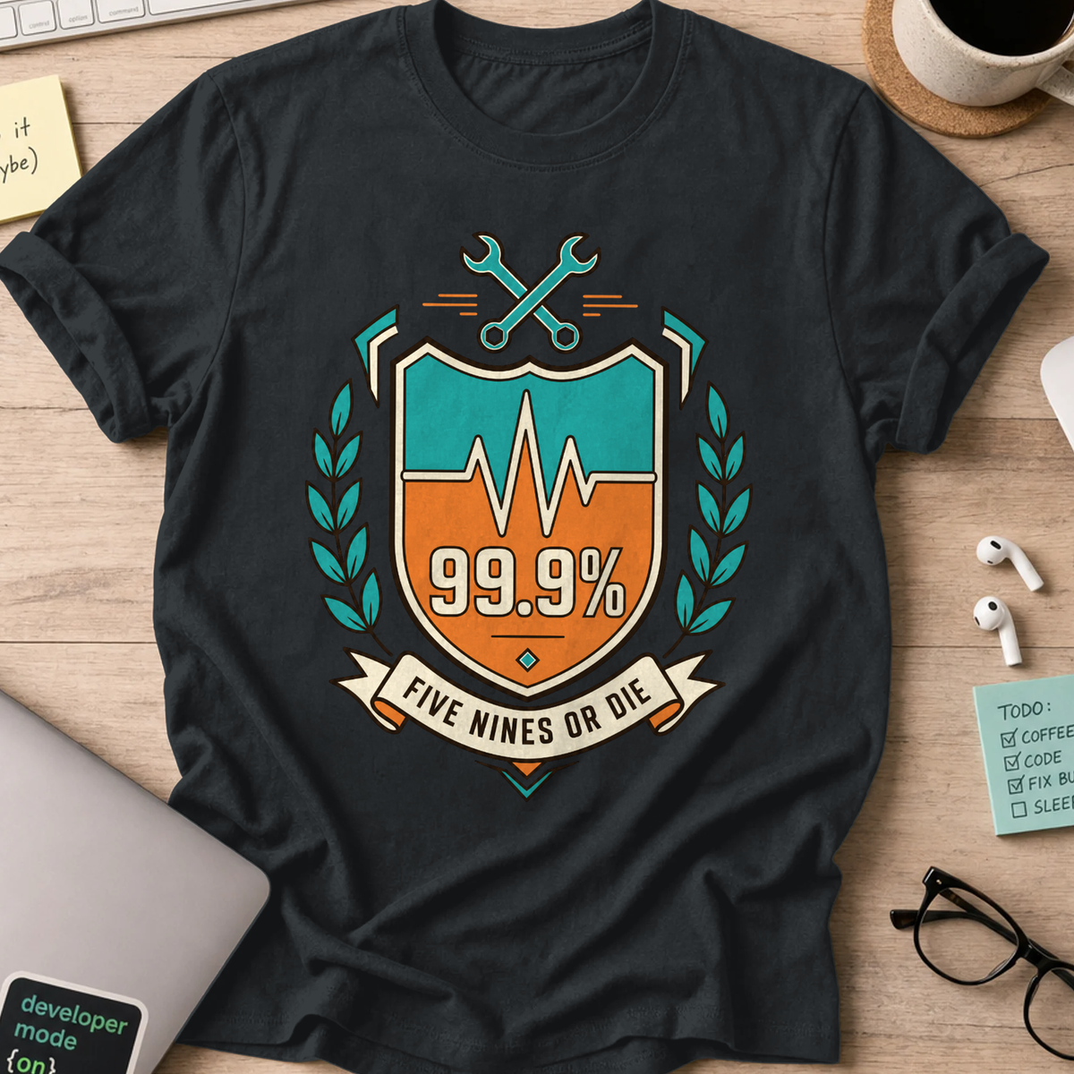 Five Nines or Die Shirt — Black