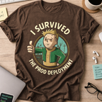 I Survived The Prod Deployment Shirt - Dark Chocolate