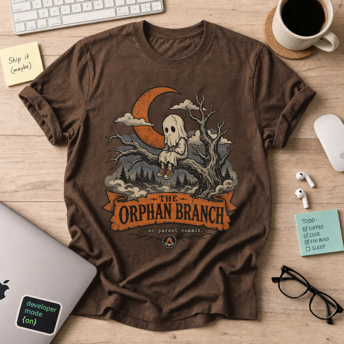The Orphan Branch Shirt — Dark Chocolate