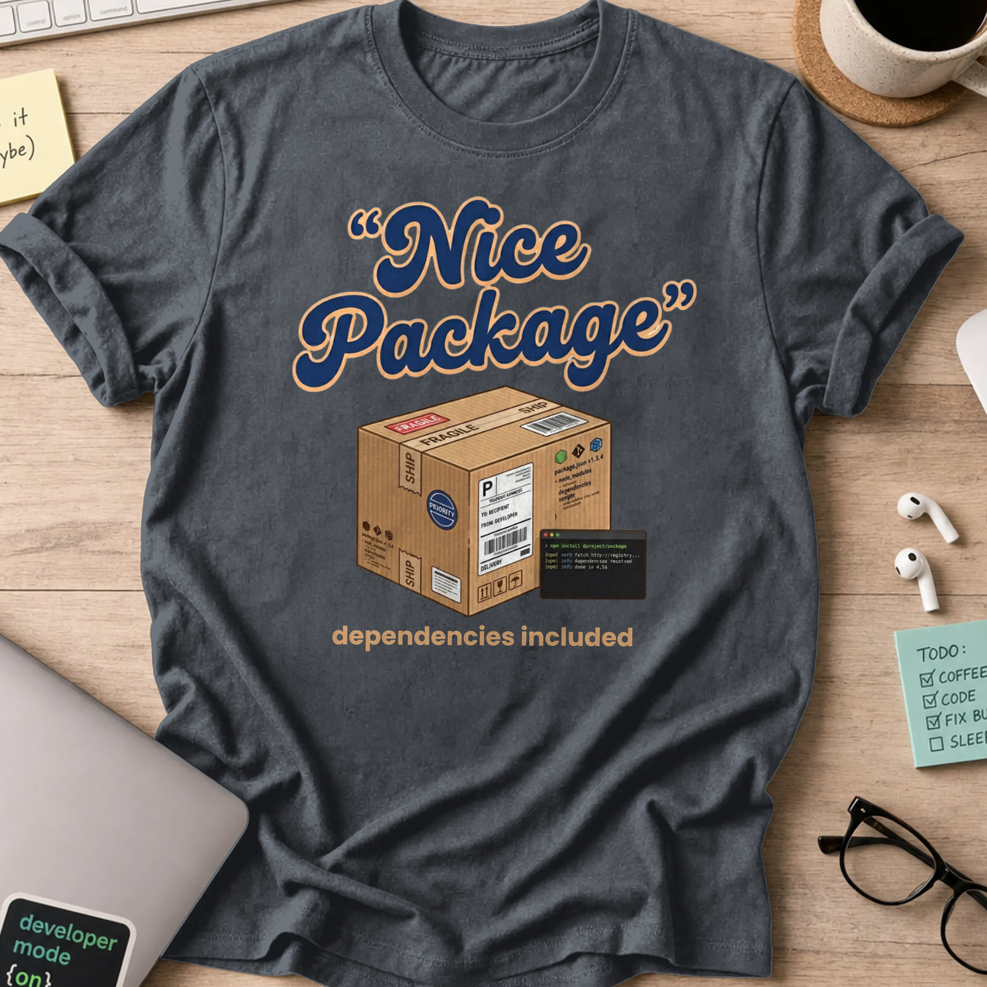 Nice Package Shirt — Dark Heather