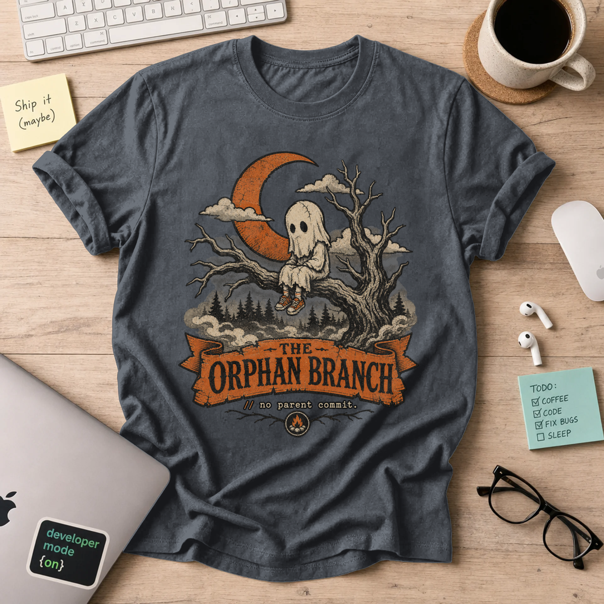 The Orphan Branch Shirt — Dark Heather