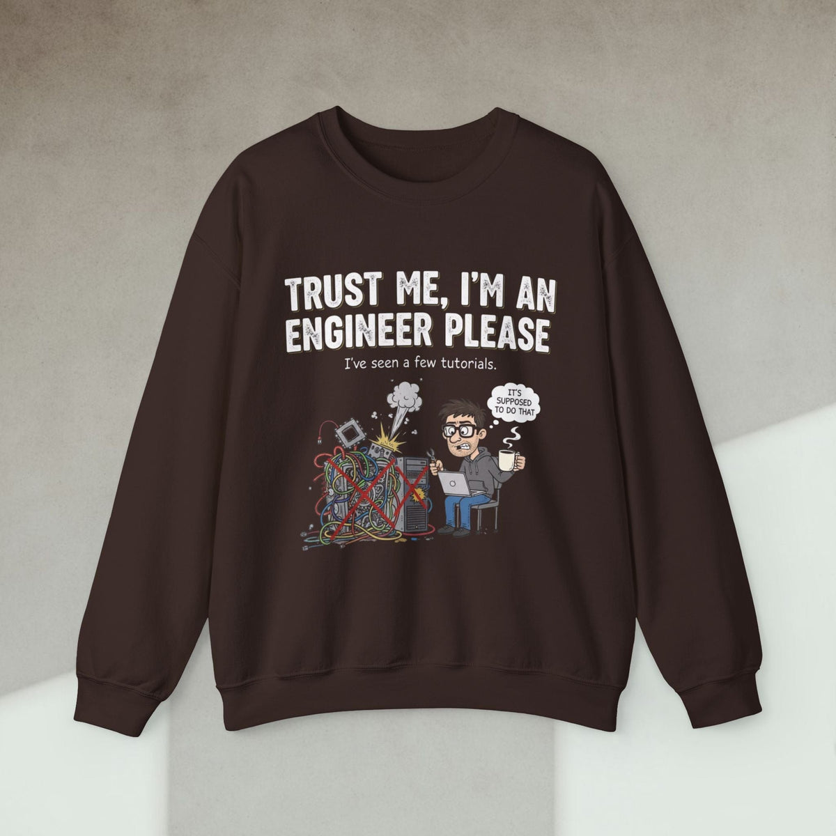 Code Culture trust me im an engineer please sweatshirt funny programmer Sweatshirt in S — Code Culture developer clothing