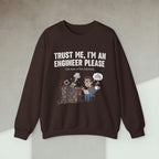 Code Culture trust me im an engineer please sweatshirt funny programmer Sweatshirt in S — Code Culture developer clothing