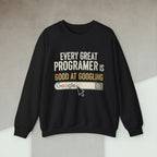 Code Culture every great programmer is good at googling sweatshirt funny programmer Sweatshirt in S — Code Culture developer clothing