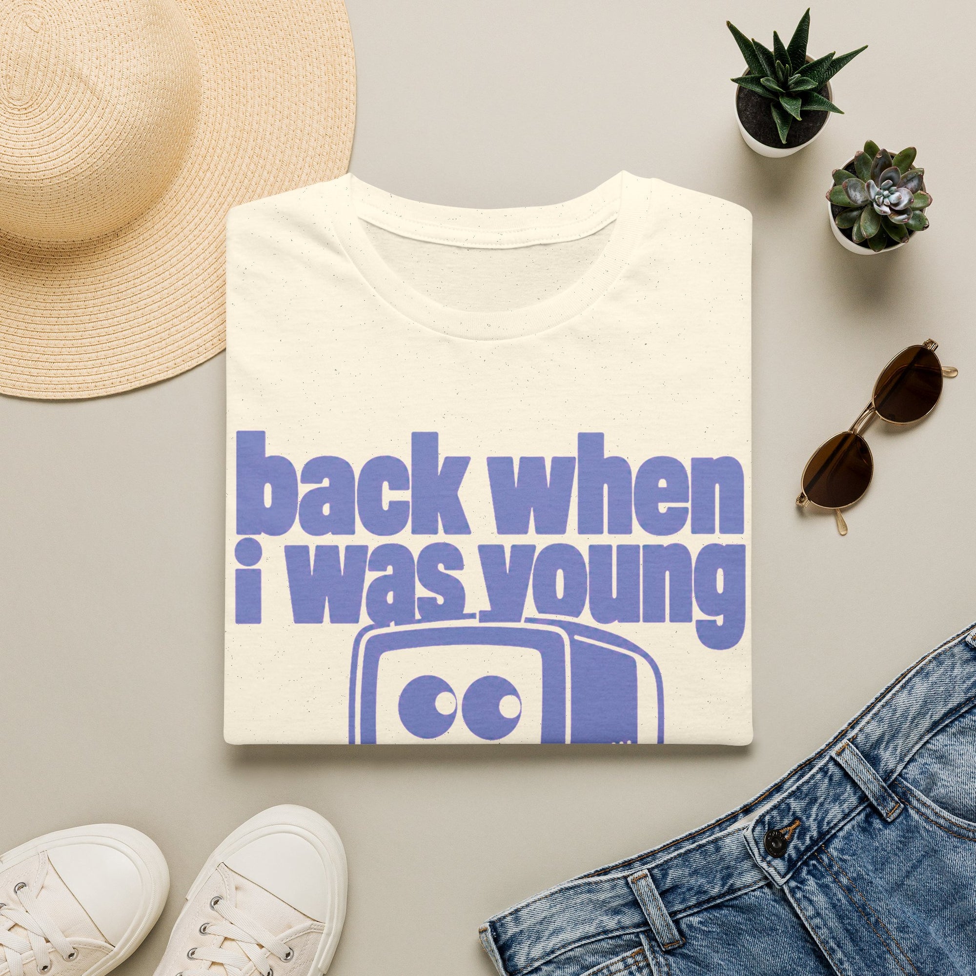 Back When I Was Young Retro Computer Shirt