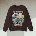 Code Culture this is how i feel every sprint planning sweatshirt funny programmer Sweatshirt in S — Code Culture developer clothing
