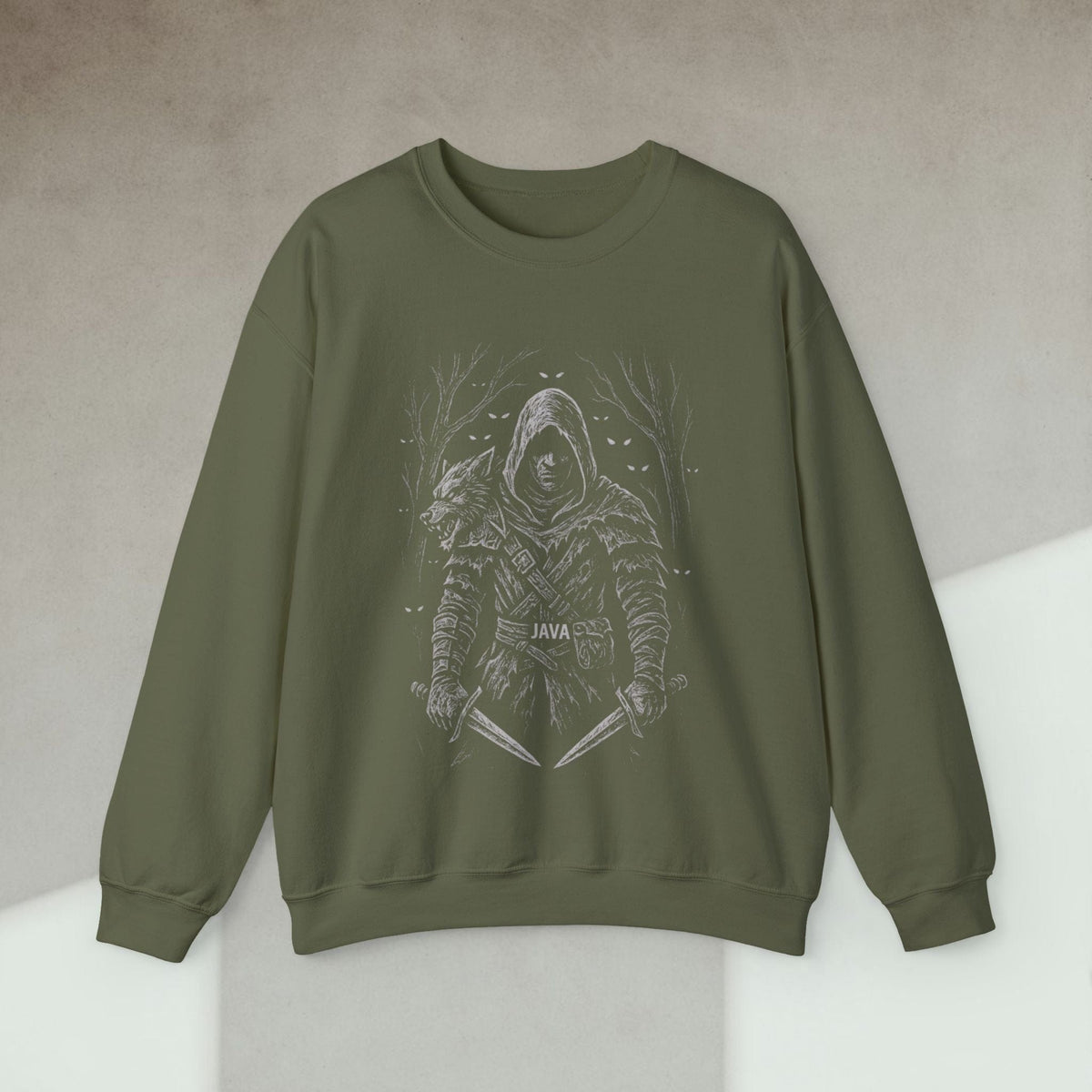 Code Culture java warrior sweatshirt funny programmer Sweatshirt in S — Code Culture developer clothing