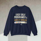 Code Culture every great programmer is good at googling sweatshirt funny programmer Sweatshirt in S — Code Culture developer clothing