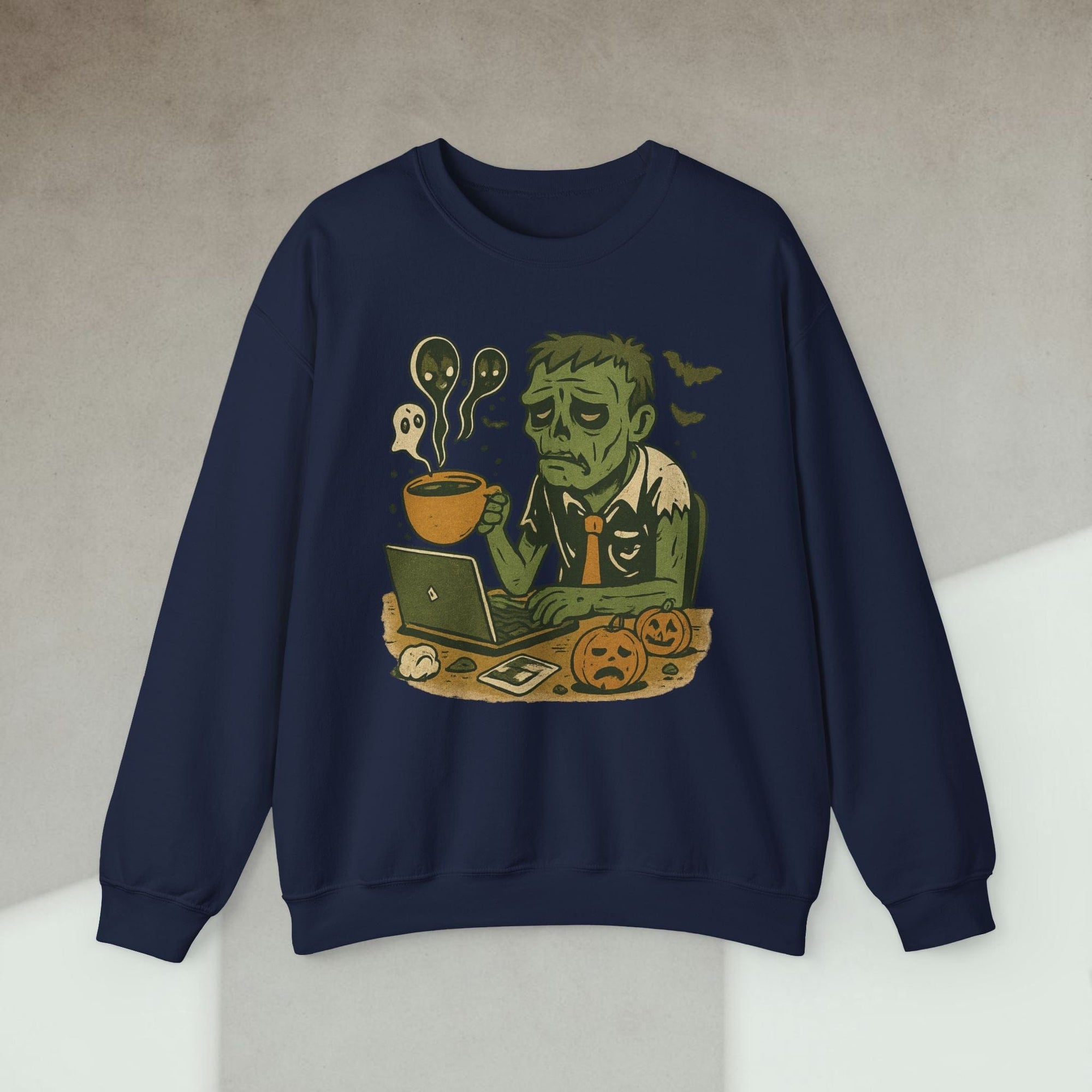 tired developer zombie sweatshirt