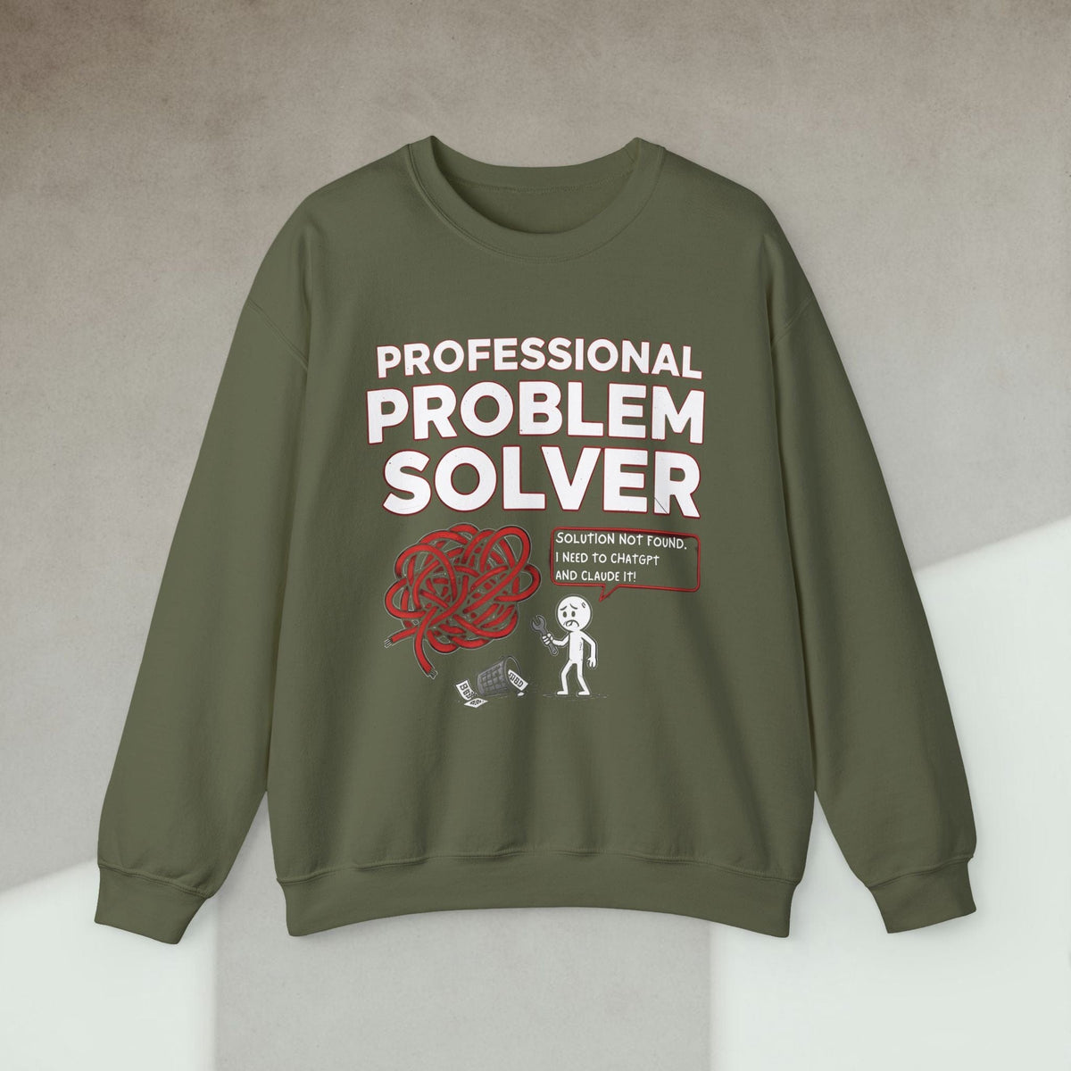 Code Culture professional problem solver sweatshirt funny programmer Sweatshirt in S — Code Culture developer clothing