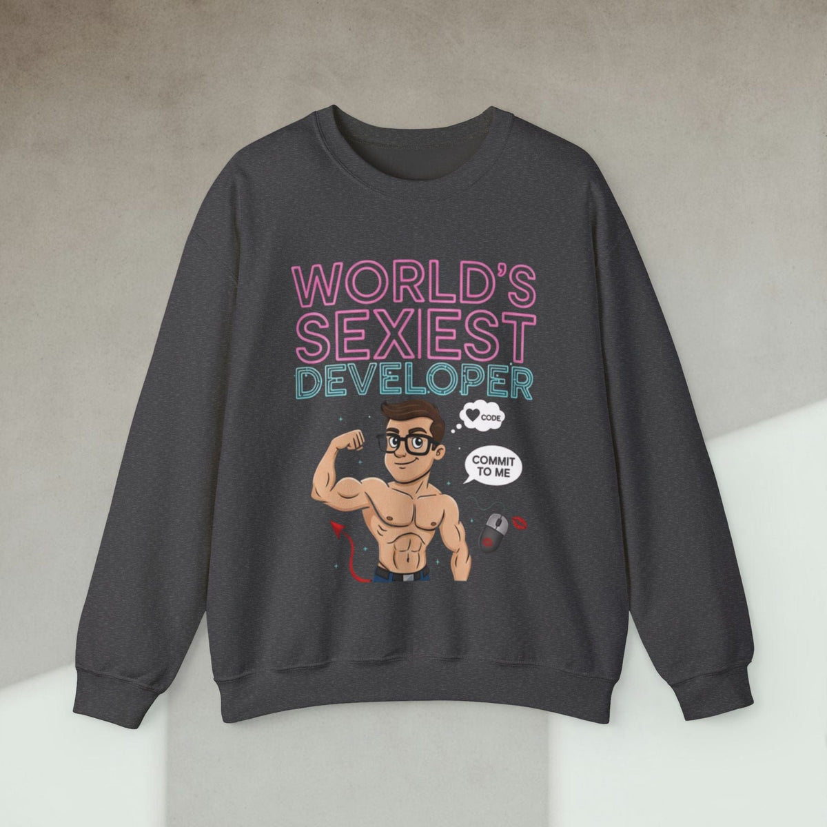 Code Culture world's sexiest developer sweatshirt funny programmer Sweatshirt in S — Code Culture developer clothing