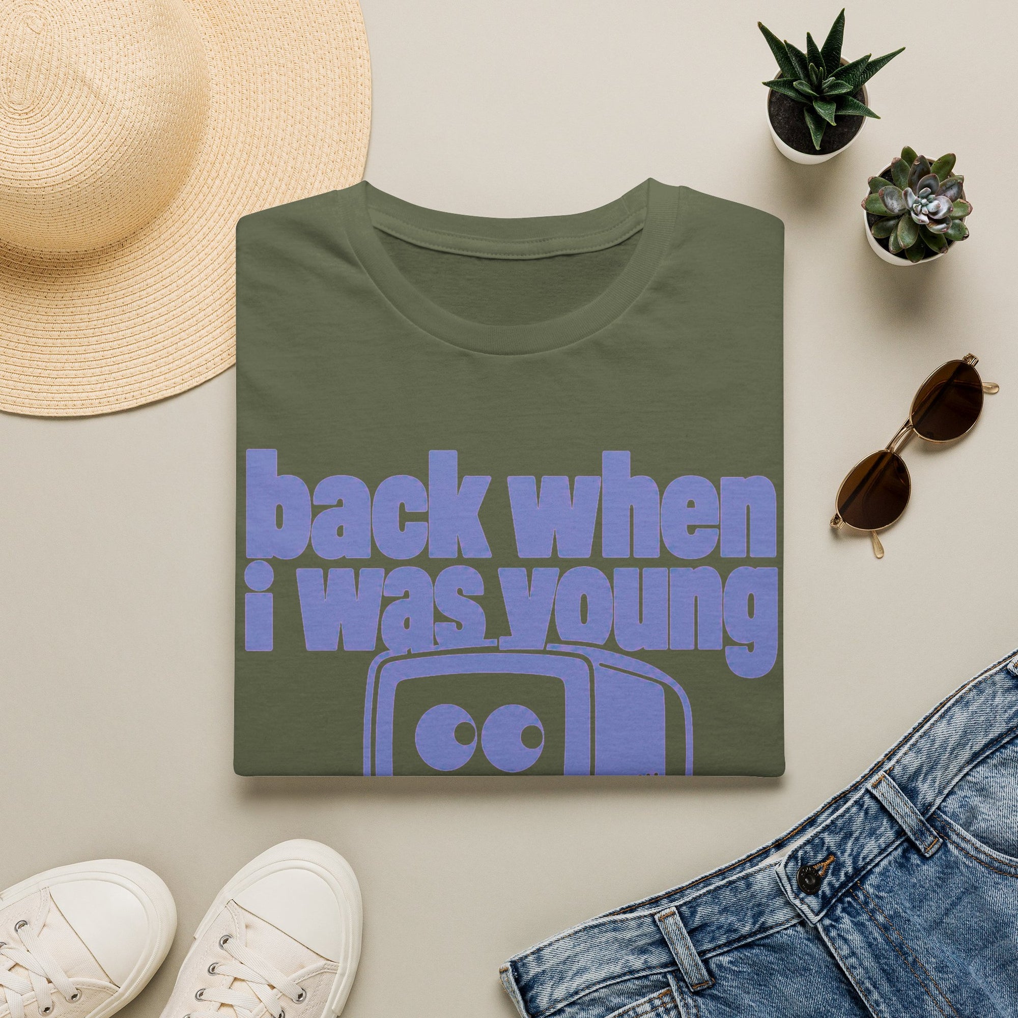 Back When I Was Young Retro Computer Shirt