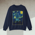 Code Culture van gogh desk sweatshirt funny programmer Sweatshirt in S — Code Culture developer clothing