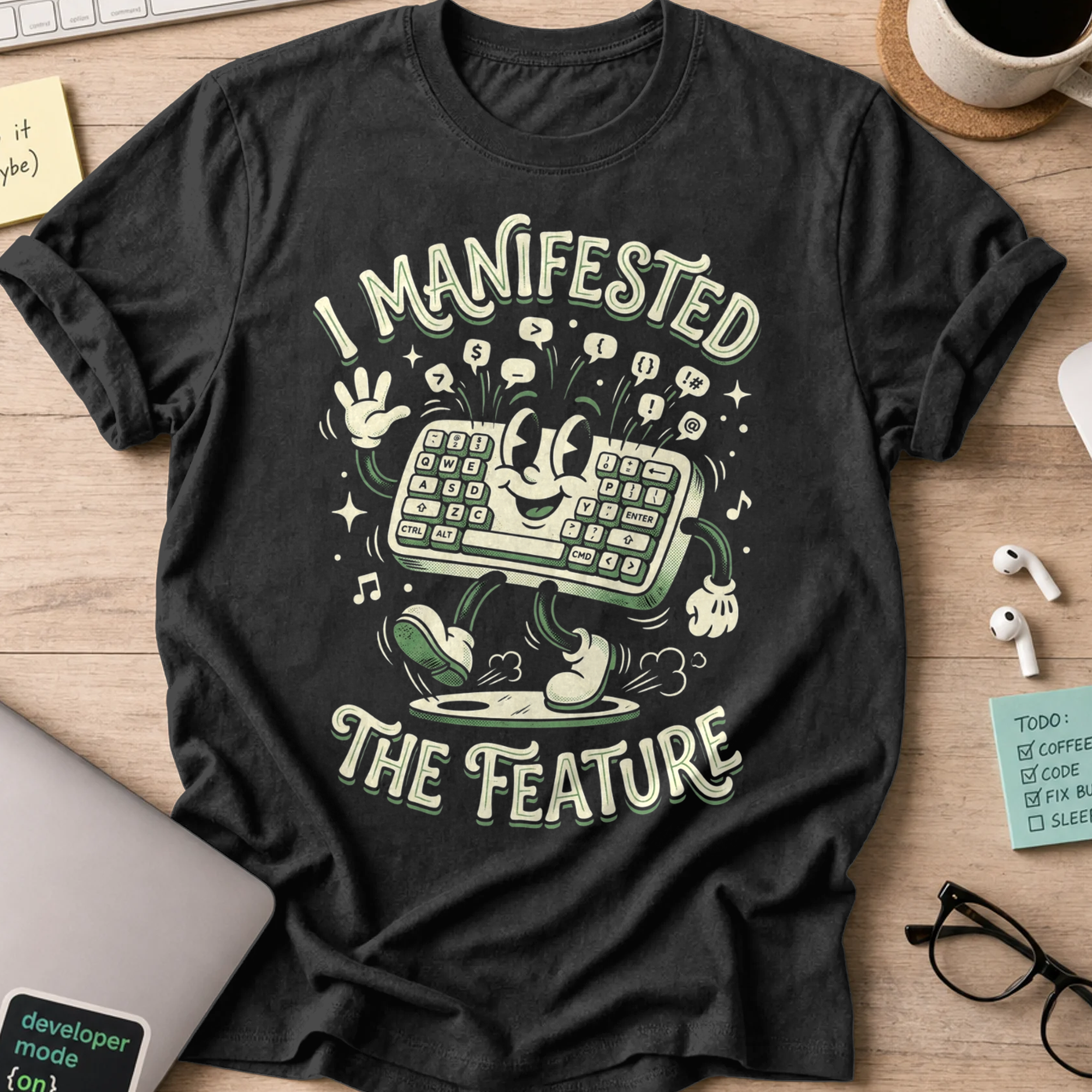 I Manifested The Feature Shirt — Black