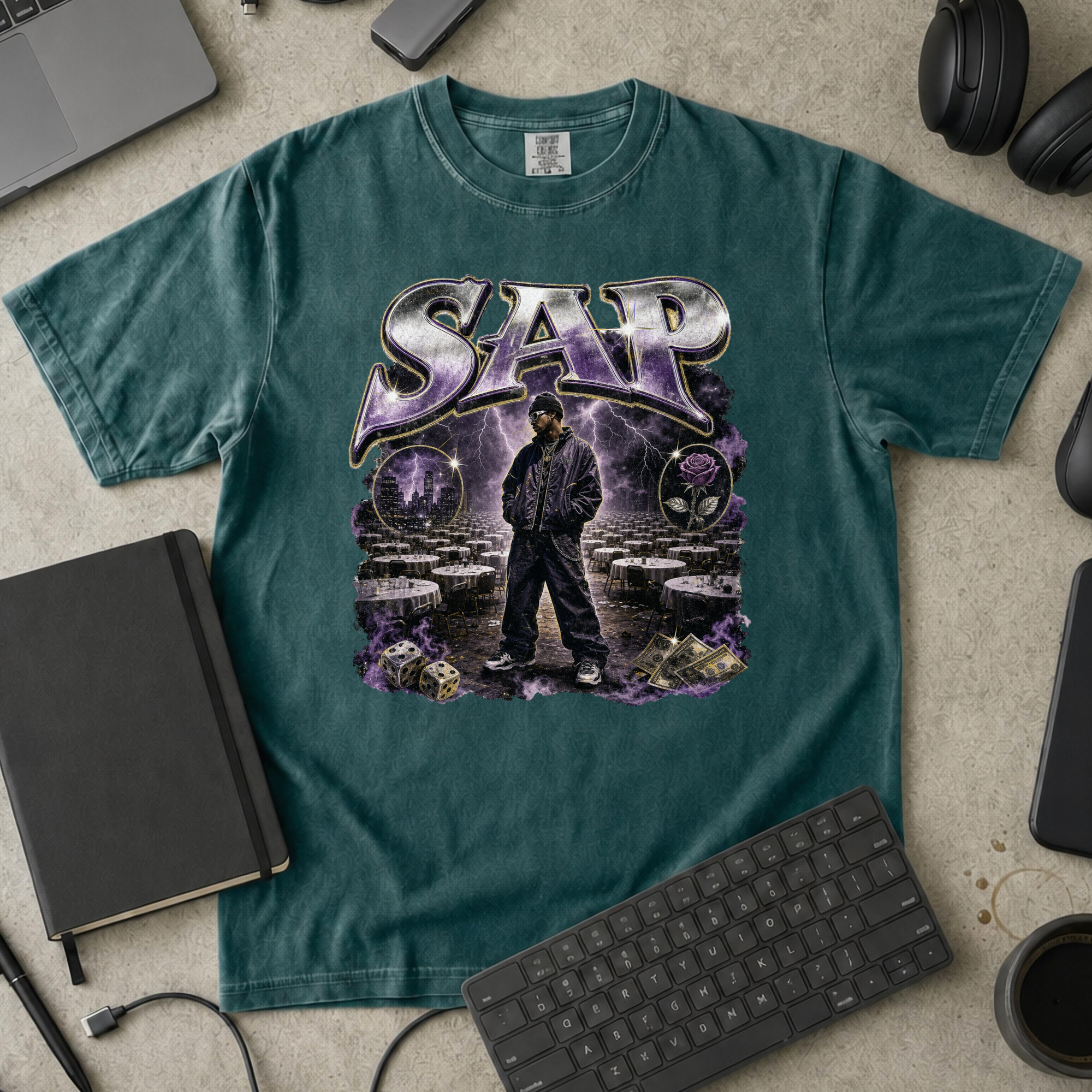 Nerd Collection Artwork 017 Premium Shirt - Blue Spruce mockup