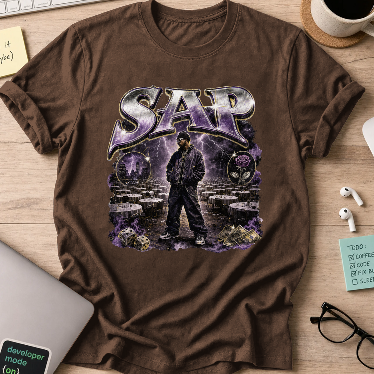 Nerd Collection Artwork 017 Shirt - Dark Chocolate mockup