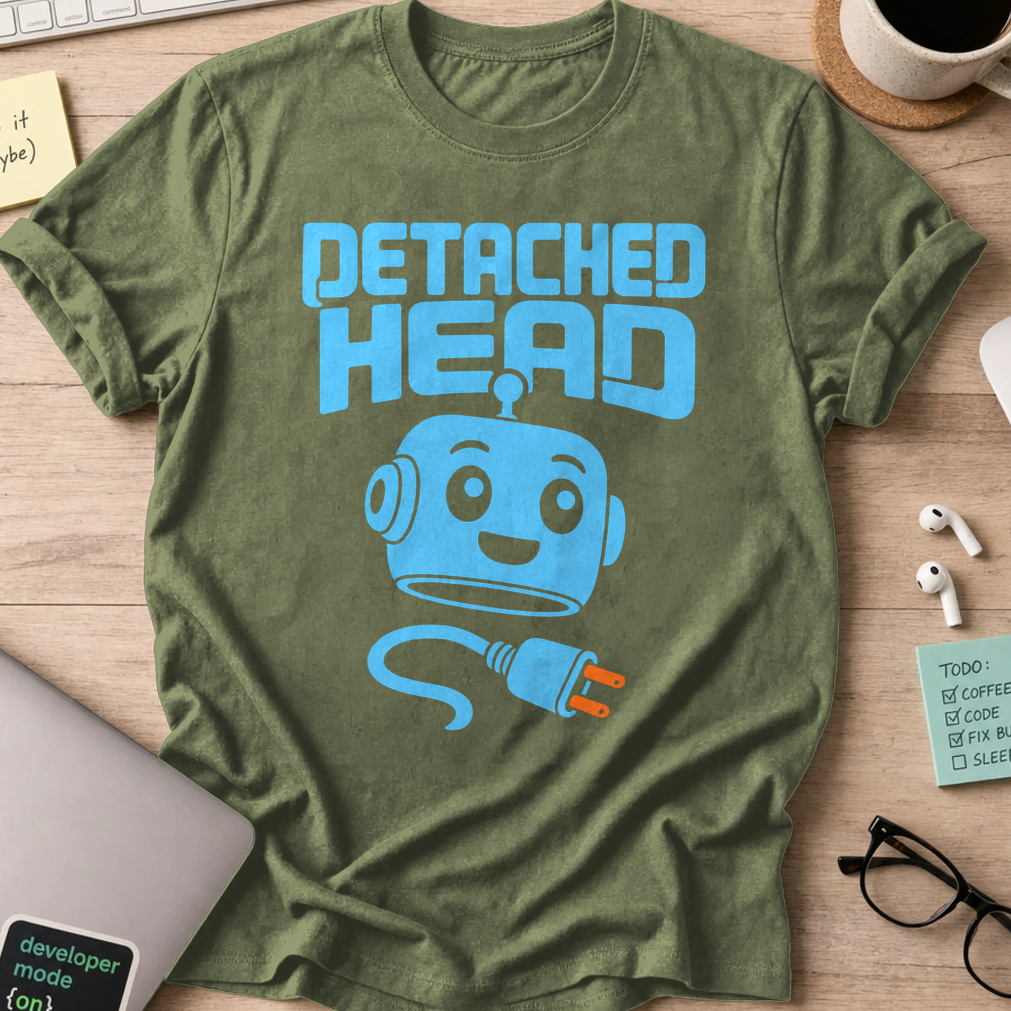 Detached Head Shirt — Military Green