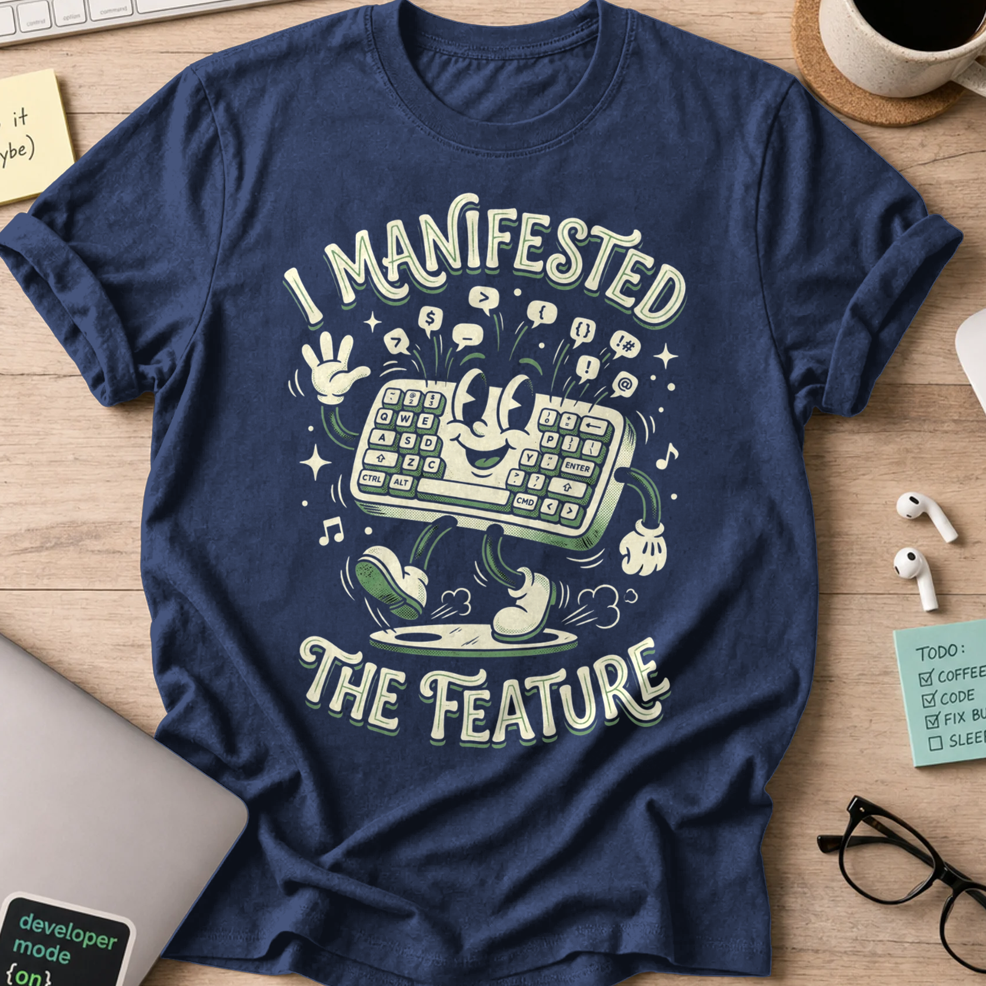 I Manifested The Feature Shirt — Navy