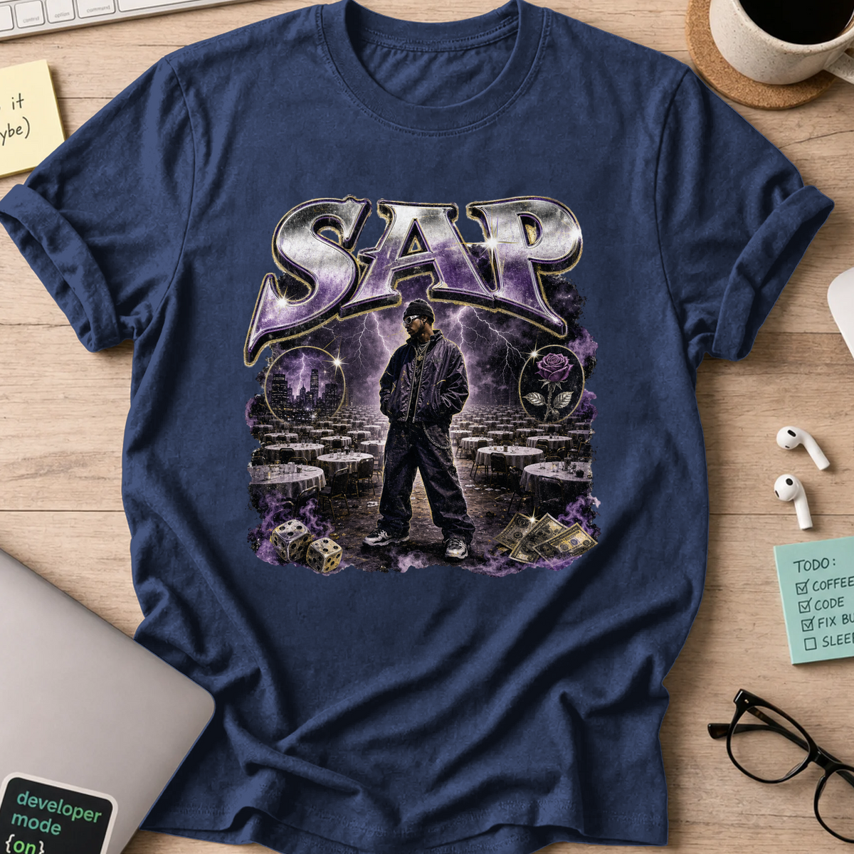 Nerd Collection Artwork 017 Shirt - Navy mockup