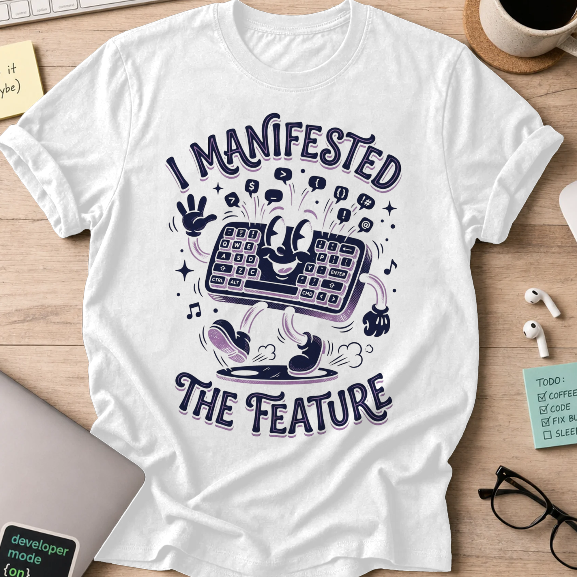 I Manifested The Feature Shirt — White