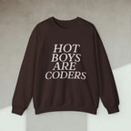 Code Culture hot boys are coders sweatshirt funny programmer Sweatshirt in S — Code Culture developer clothing