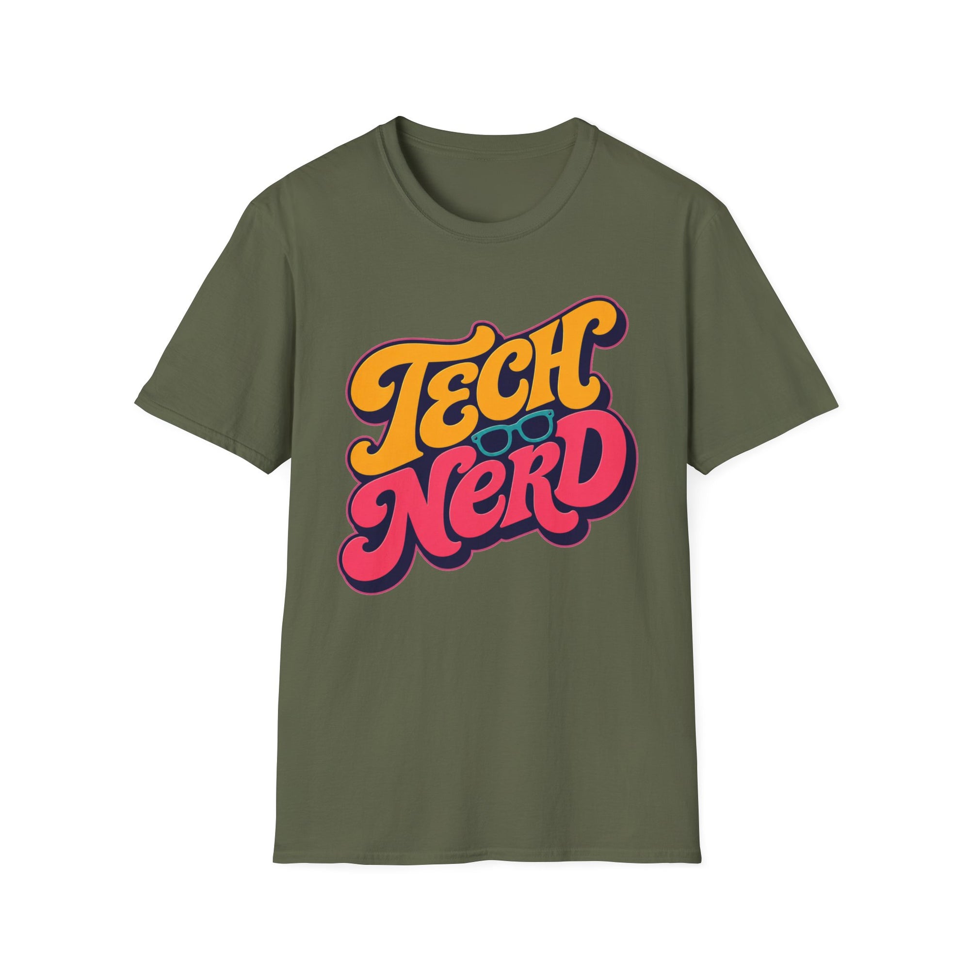 Tech Nerd Retro Typography Shirt