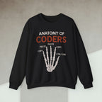 Code Culture anatomy of coders sweatshirt funny programmer Sweatshirt in S — Code Culture developer clothing
