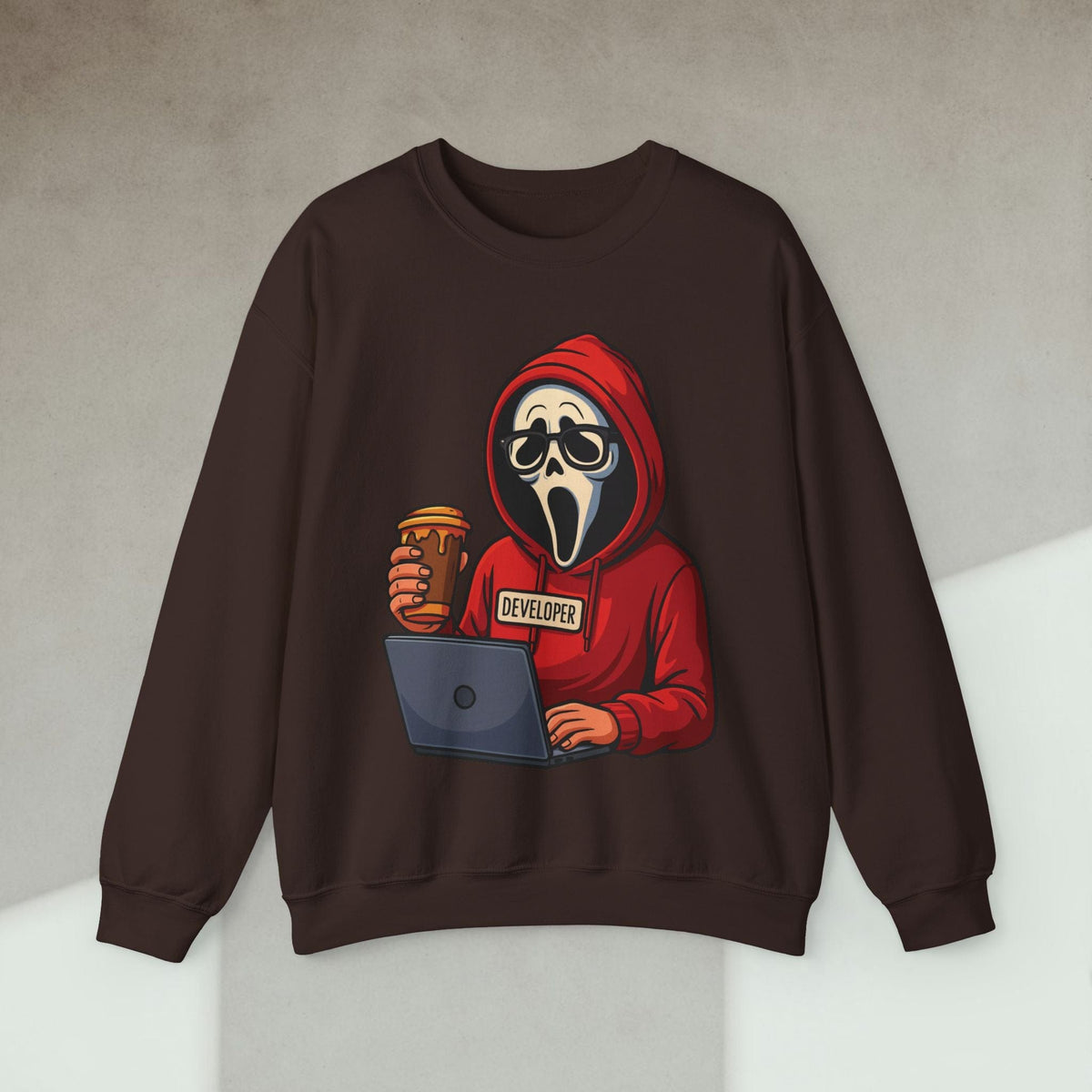 Code Culture scream developer sweatshirt funny programmer Sweatshirt in S — Code Culture developer clothing