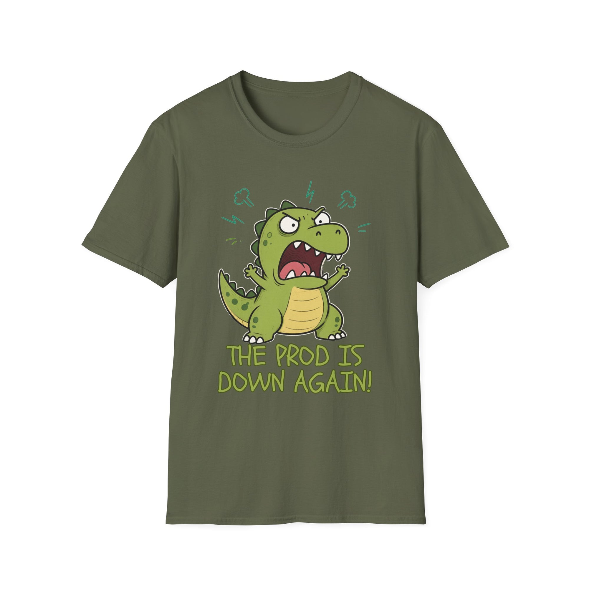 The Prod Is Down Again Cartoon Dinosaur Shirt