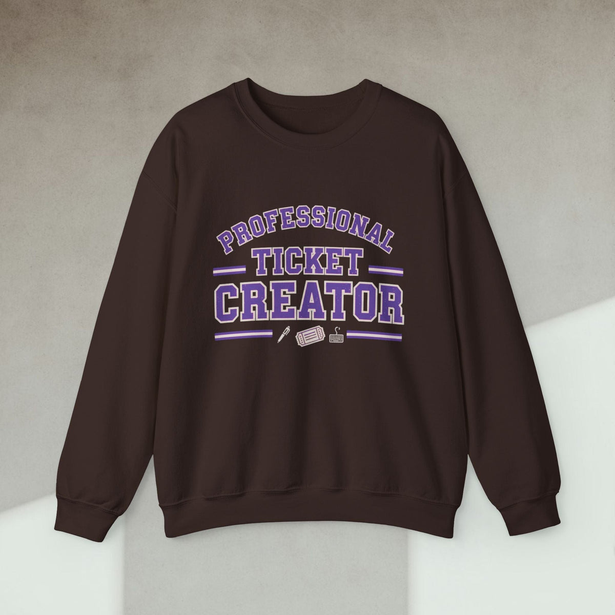 Code Culture professional ticket creator sweatshirt funny programmer Sweatshirt in S — Code Culture developer clothing