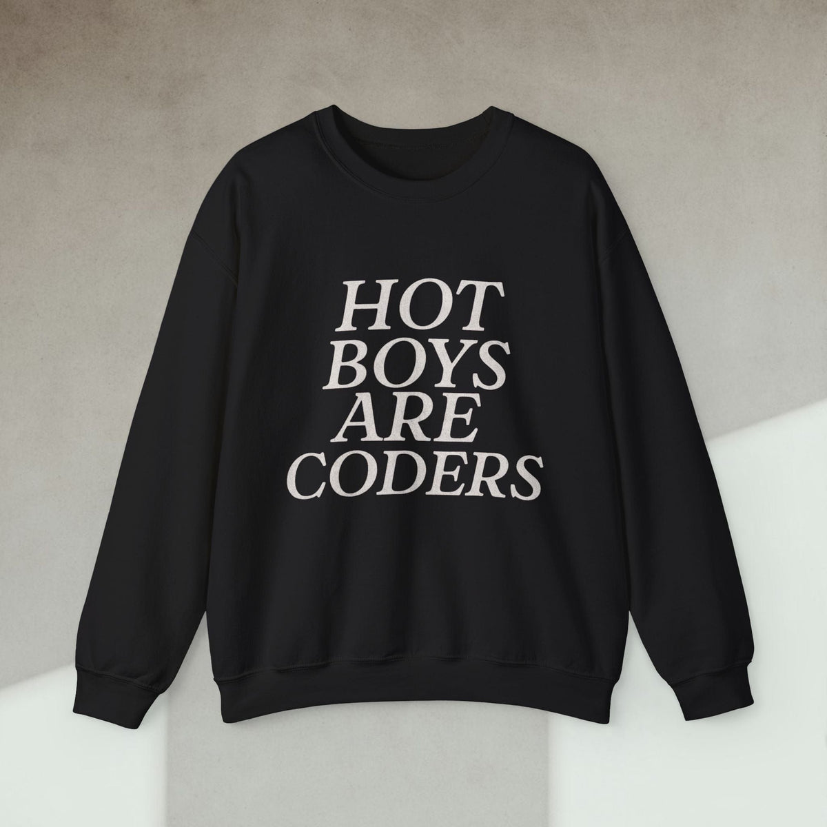 Code Culture hot boys are coders sweatshirt funny programmer Sweatshirt in S — Code Culture developer clothing