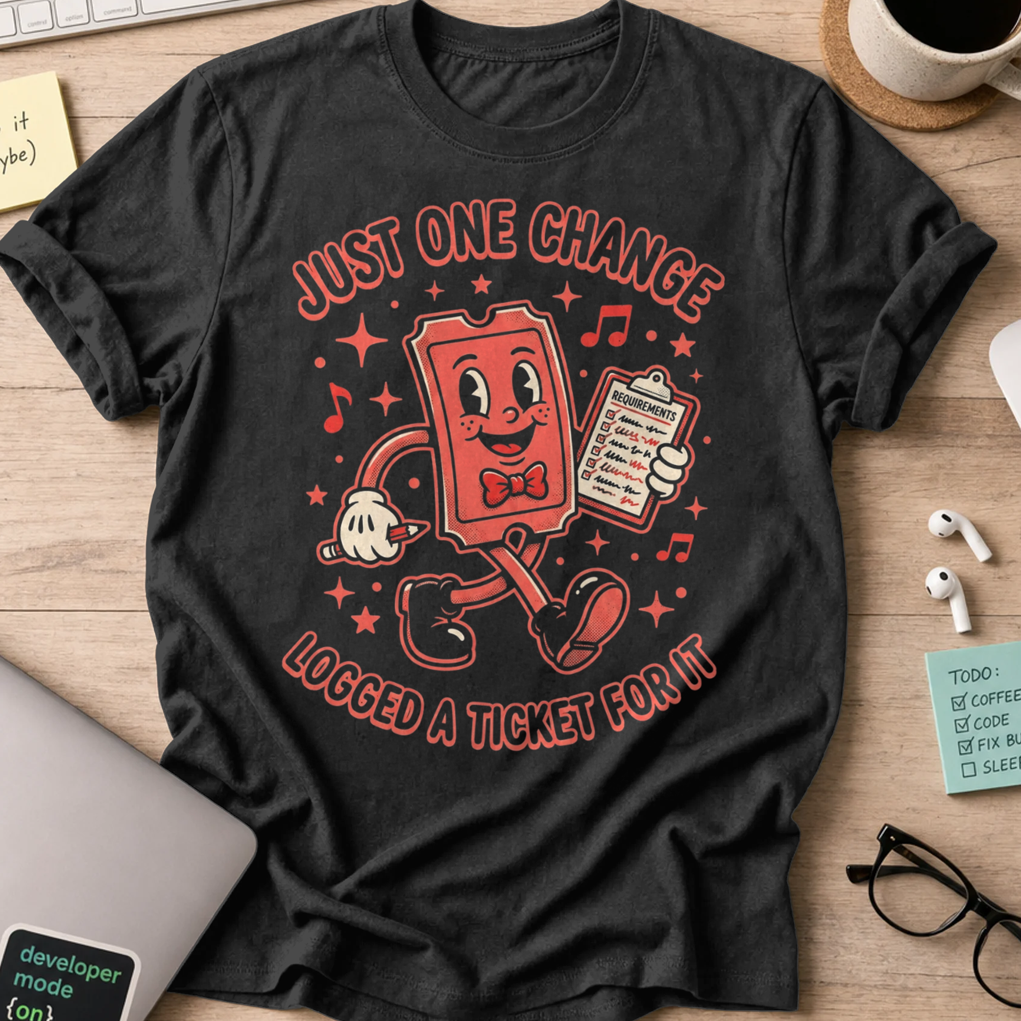 Just One Change Shirt — Black
