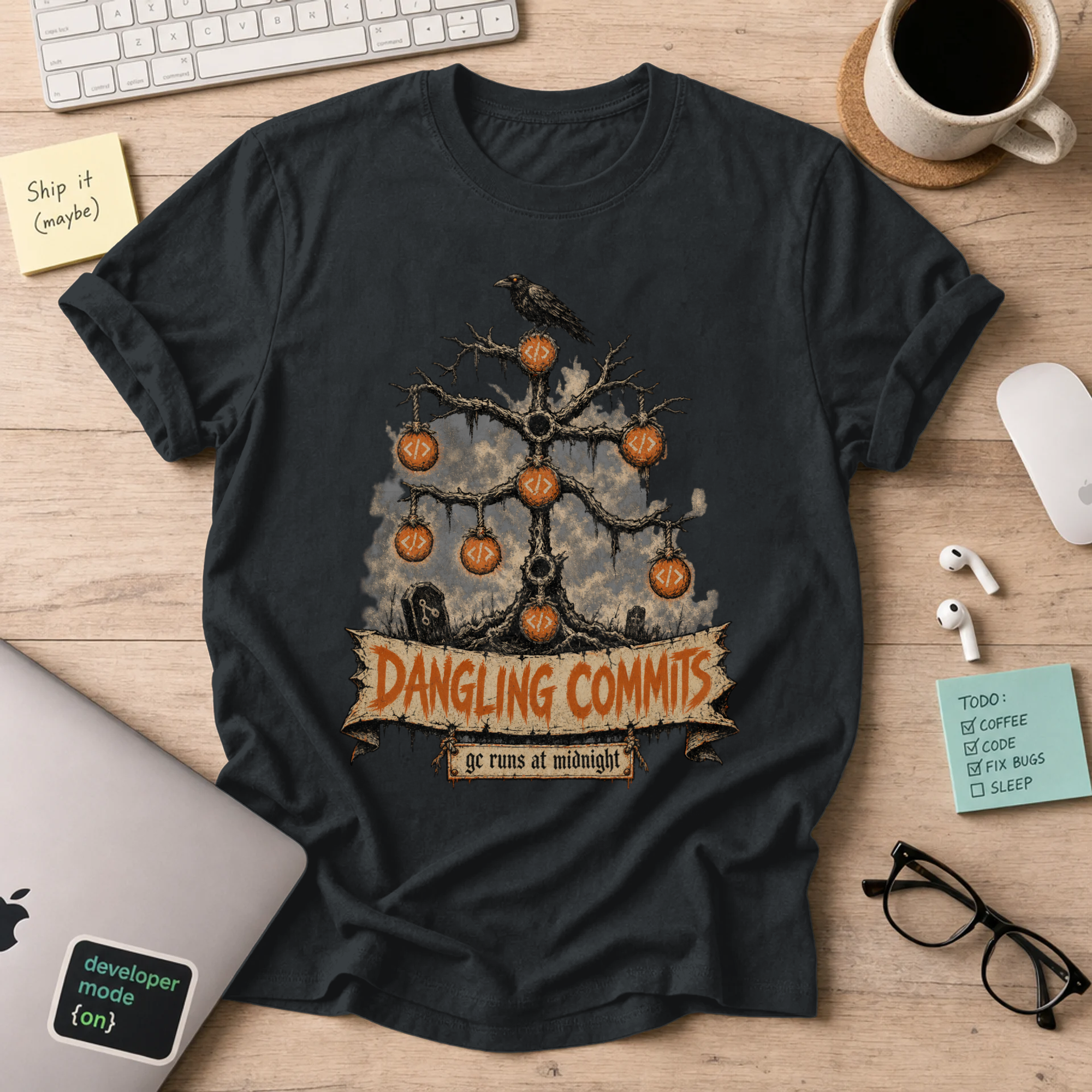 Dangling Commits Shirt — Black