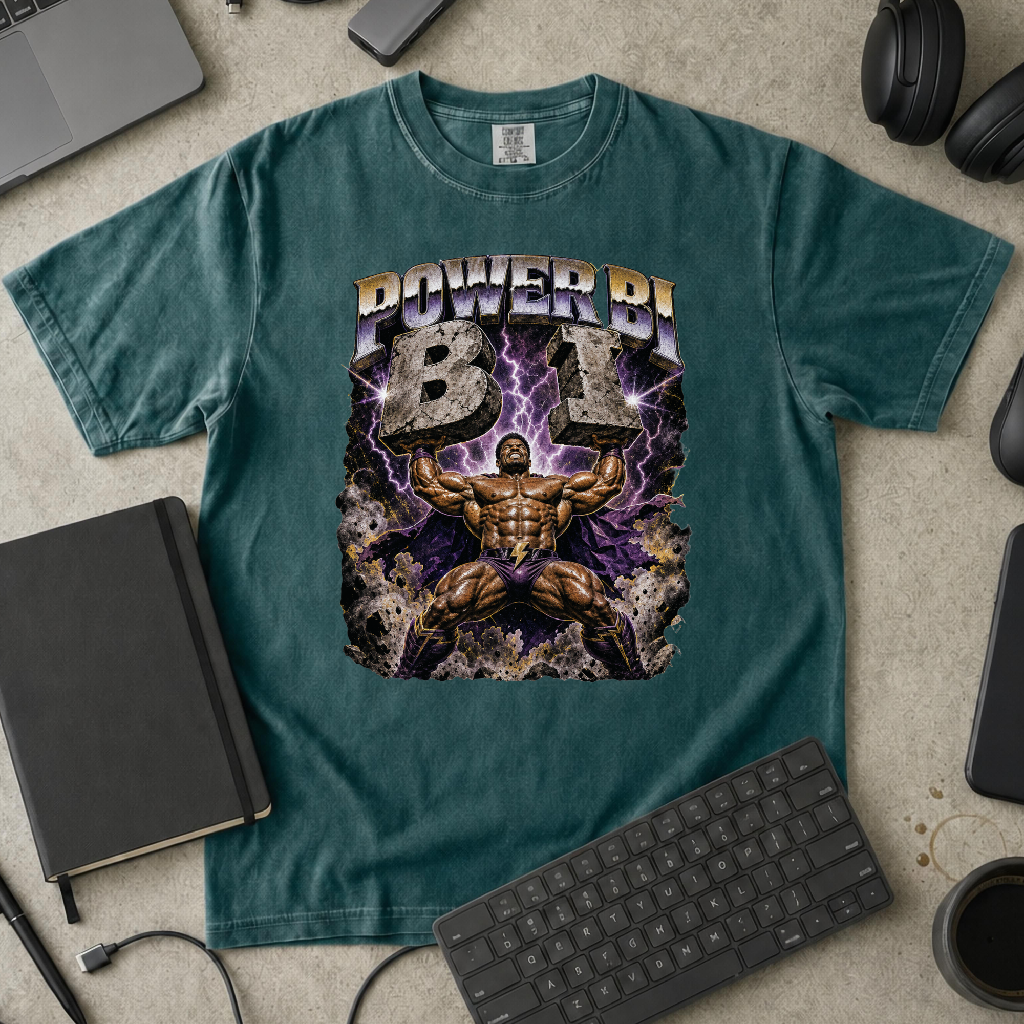 Nerd Collection Artwork 018 Premium Shirt - Blue Spruce mockup