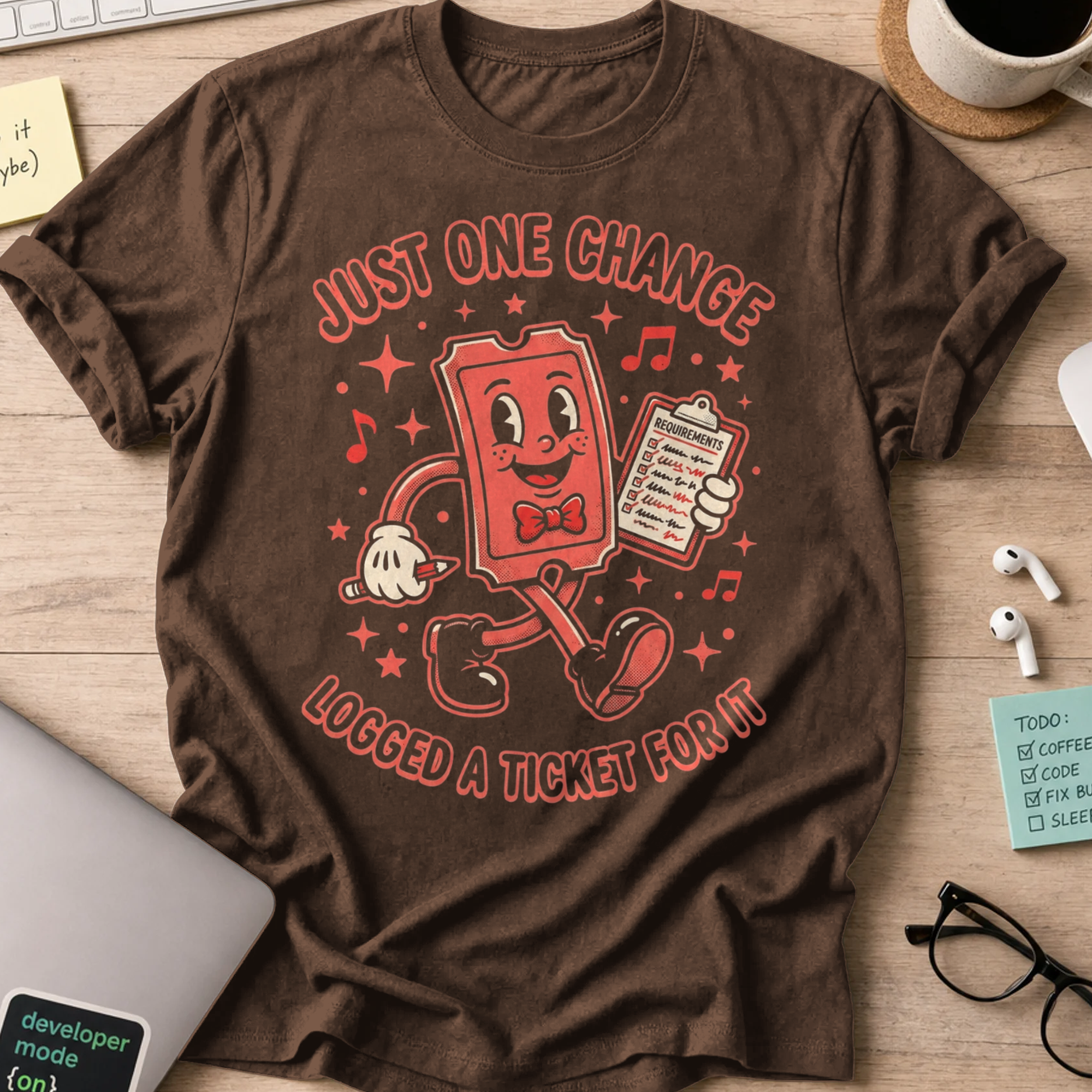 Just One Change Shirt — Dark Chocolate