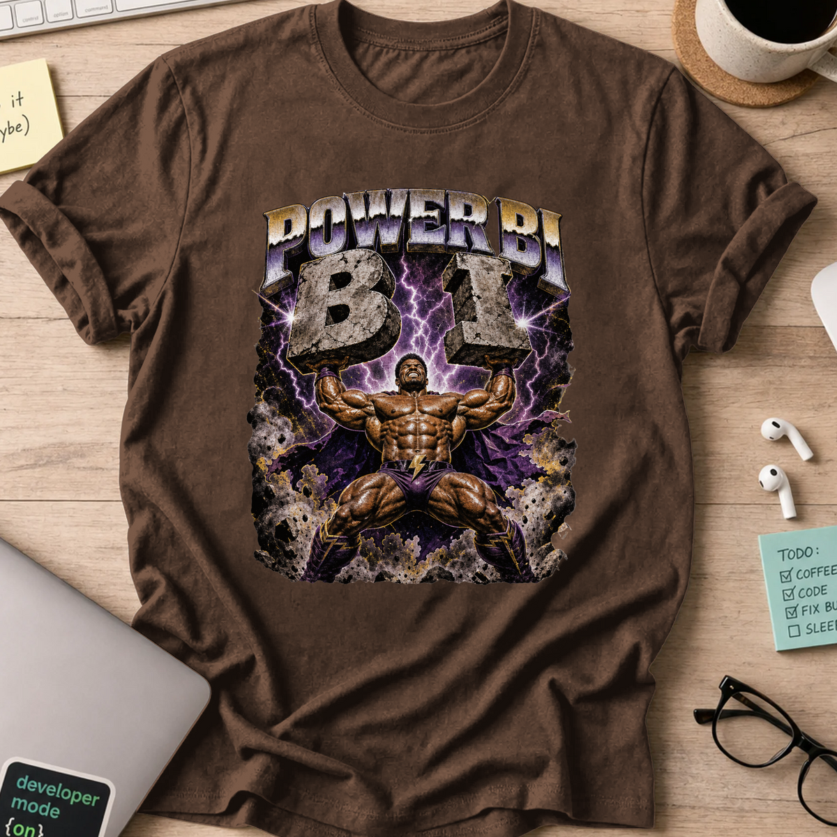 Nerd Collection Artwork 018 Shirt - Dark Chocolate mockup