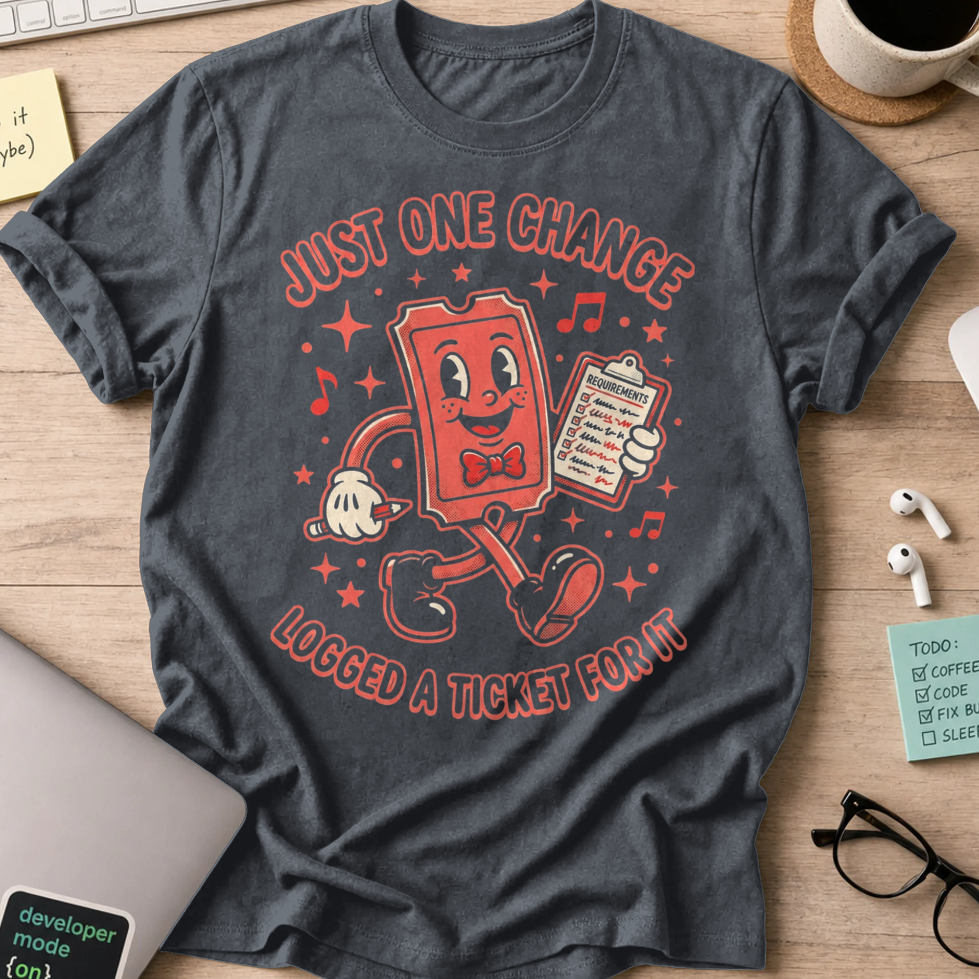 Just One Change Shirt — Dark Heather