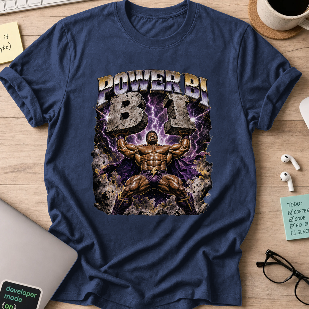 Nerd Collection Artwork 018 Shirt - Navy mockup