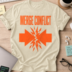 Orange Merge Conflict Shirt — Natural