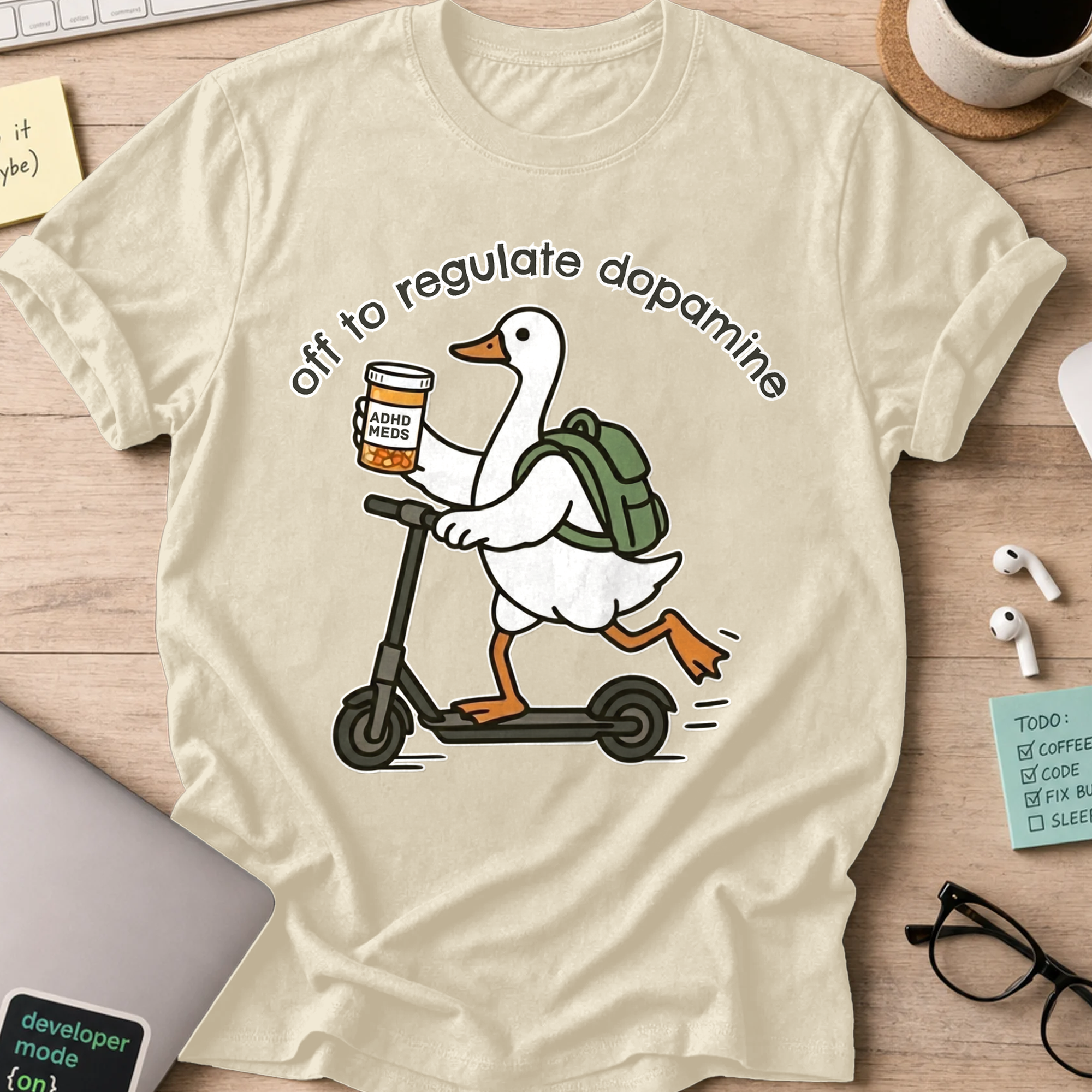 Off To Regulate Dopamine Shirt - Natural
