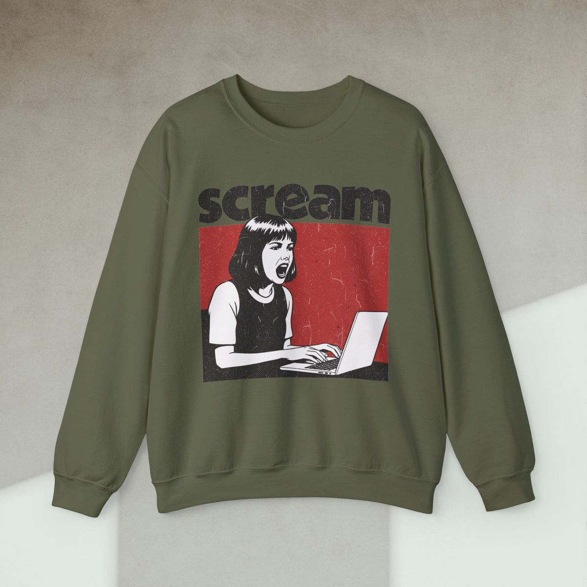 Code Culture scream sweatshirt funny programmer Sweatshirt in S — Code Culture developer clothing