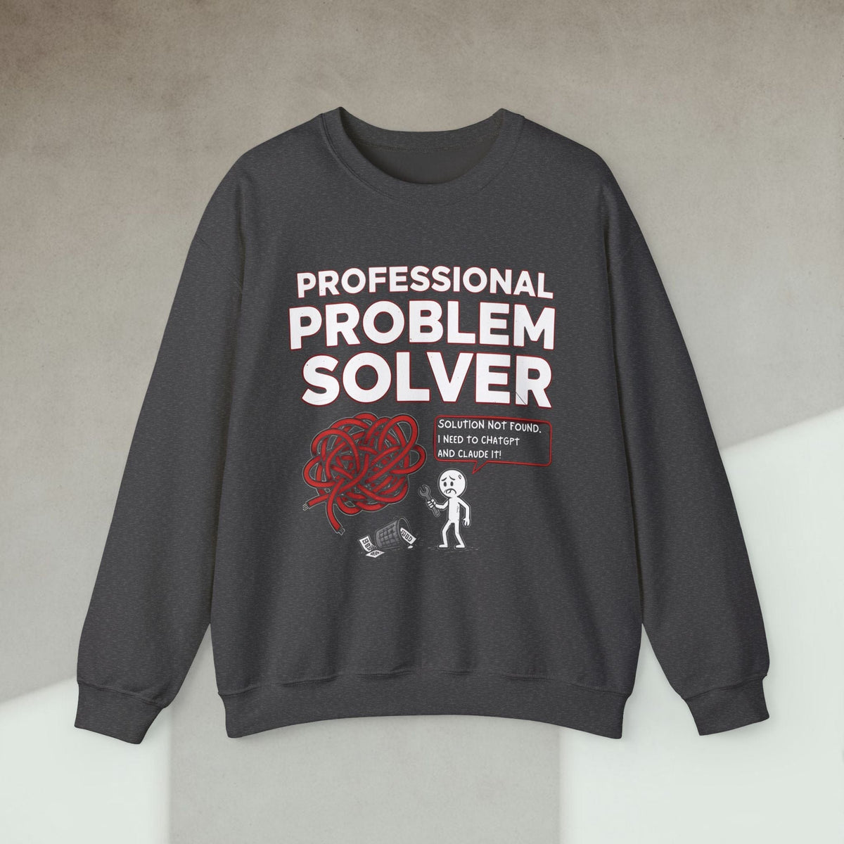 Code Culture professional problem solver sweatshirt funny programmer Sweatshirt in S — Code Culture developer clothing