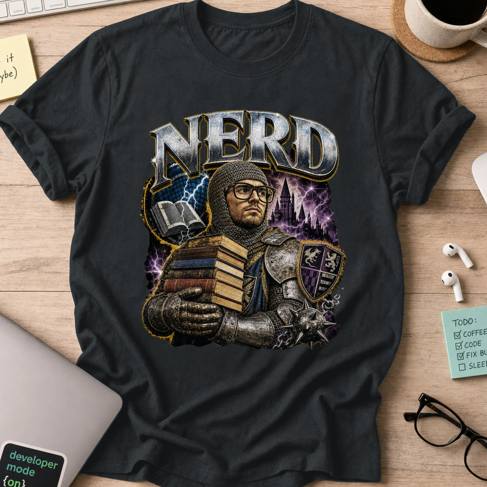 Nerd Collection Artwork 019 Shirt - Black mockup