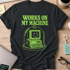 Works on My Machine Script Shirt — Black